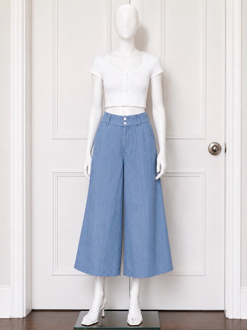 Ruby Rd.  blue lightweight cropped pants - Picture 5 of 8
